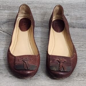 Frye Carson Tip‎ Whiskey Slip On Ballet Flats
